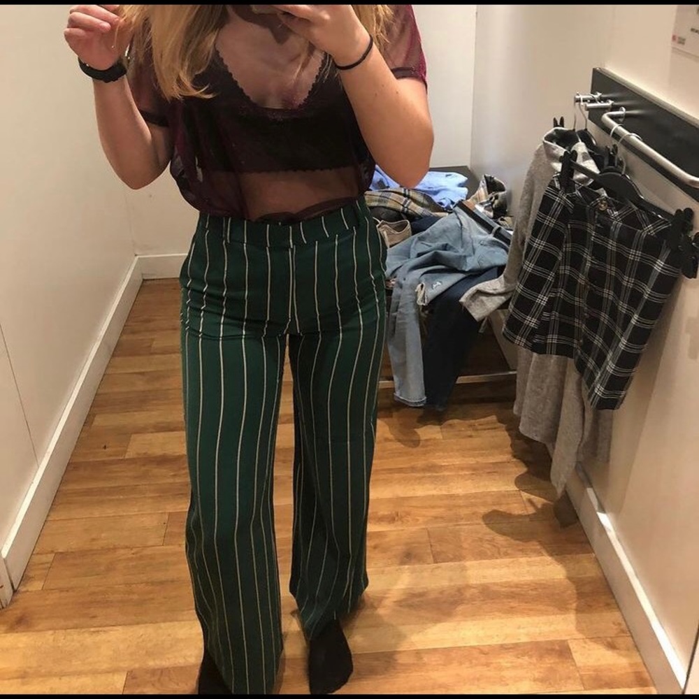 Pinstripe Flare Pants